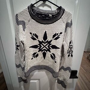 BDG Black and White Patterned Sweater